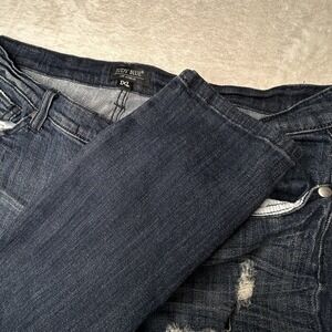 Judy Blue Womens 1XL Dark Wash Distressed Denim‎ Skinny Jeans JB8219DK